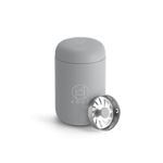 Matte Grey cylindrical tumbler with a silver Splash Guard, featuring the brand 'KOHI'.