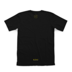 Black t-shirt with 'KOH!' branding on a white background